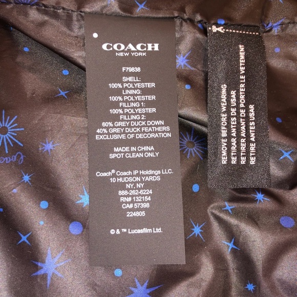 Coach Star Wars down filled vest in black NWT 😎 - Picture 10 of 14